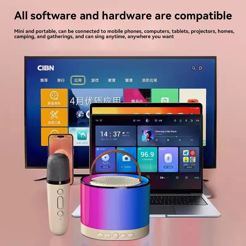Xiaomi K52 Karaoke Machine Portable Bluetooth 5.3 PA Speaker System Wireless Microphones Home Family Singing Children's Gifts