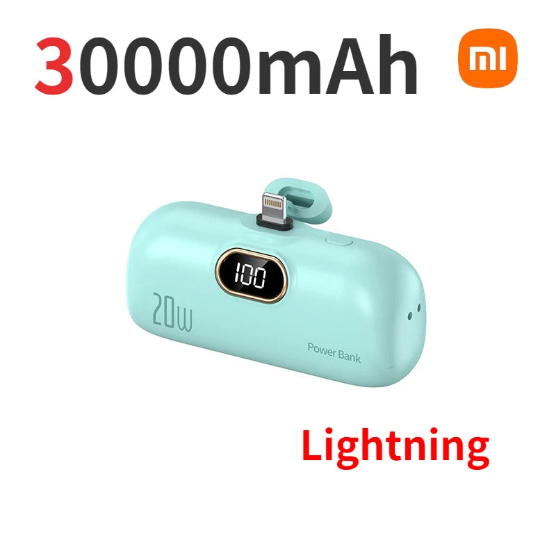 Xiaomi 30000mAh Mini Portable Power Bank 20W Fast Charging Capsual Spare External Battery For Huawei Samsung iPhone Xiaomi