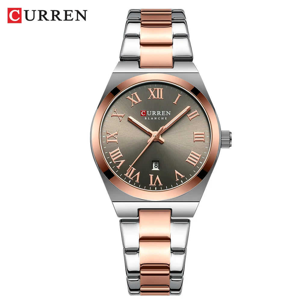 Curren 9095 watches for woman Simple Roman Dial Bracelet Purple Quart Watches for Lady Girl Fashion Brand relojes para damas