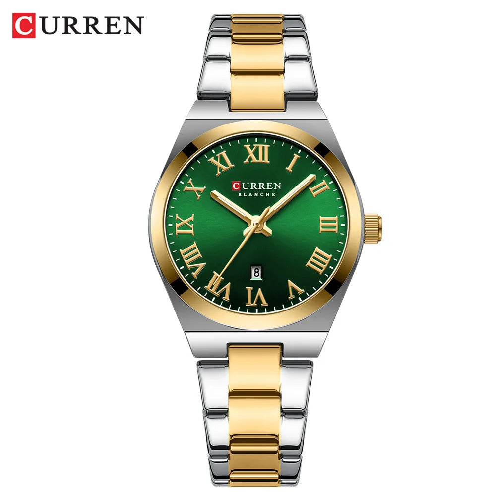 Curren 9095 watches for woman Simple Roman Dial Bracelet Purple Quart Watches for Lady Girl Fashion Brand relojes para damas