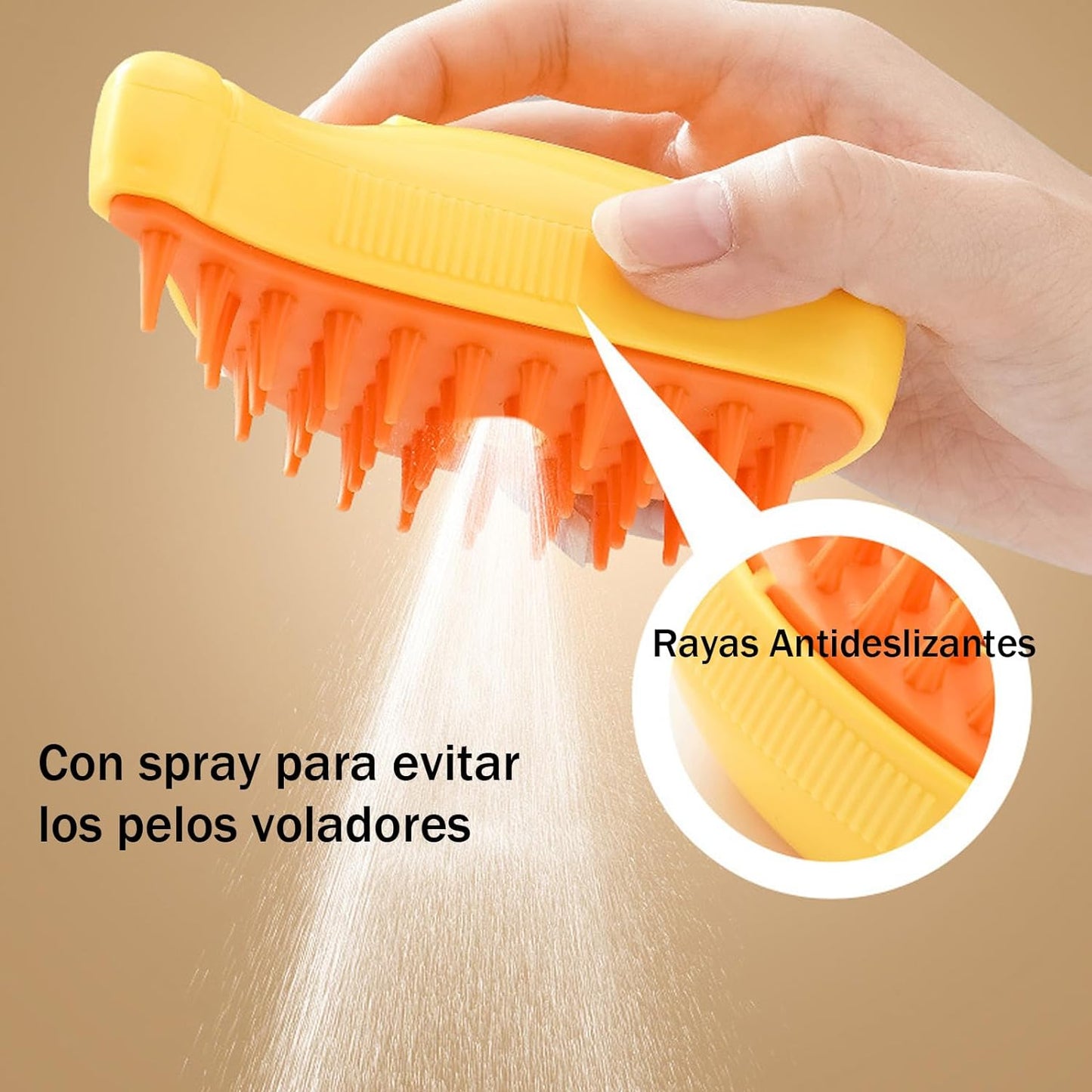 Cepillo  Vaporizador Mascotas quitapelos