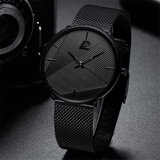 reloj hombre Watches Mens Minimalist Men's Fashion Ultra-thin Watch Simple Men Business Quartz Wristwatch relogio masculino - Zonashopper Express