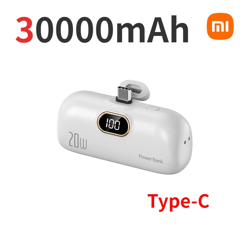 Xiaomi 30000mAh Mini Portable Power Bank 20W Fast Charging Capsual Spare External Battery For Huawei Samsung iPhone Xiaomi