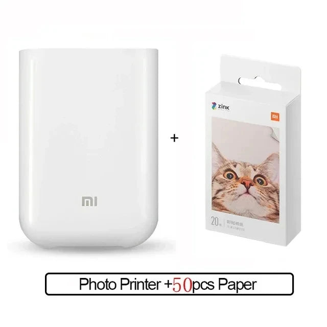 Xiaomi Mijia AR Printer 300dpi Portable Photo Mini Pocket With DIY Share 500mAh picture printer pocket printer work with mijia - Zonashopper Express