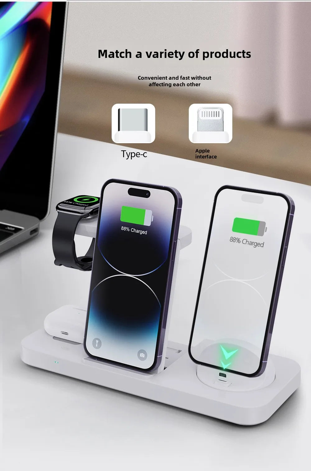 Magnetic Charger Ultra High Speed Fast Charging Charger Wireless Portable Chargers Mobile Phone Chargers Stand for Cell Phone - Zonashopper Express