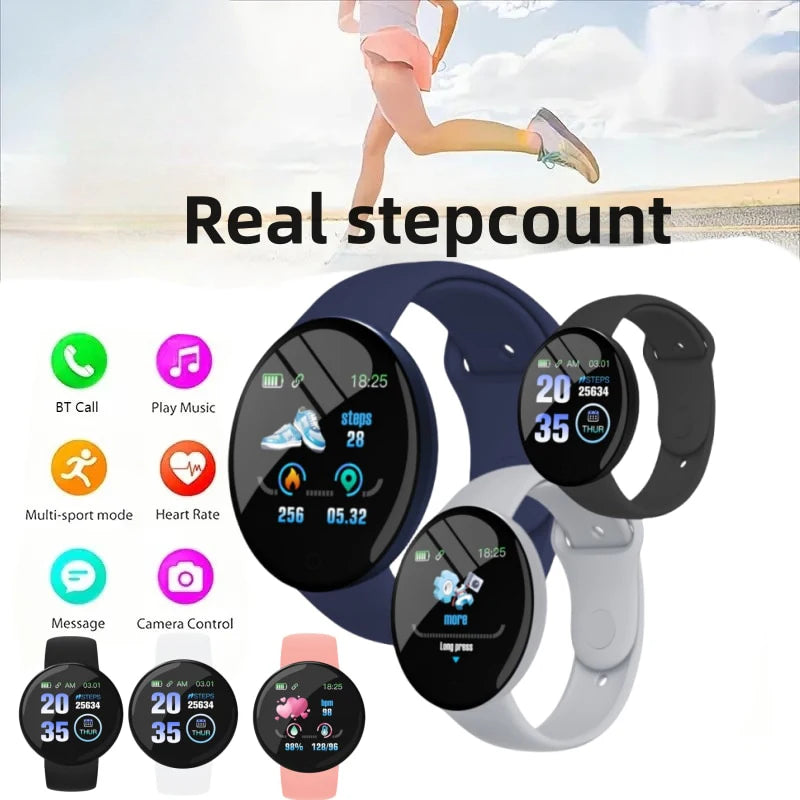 D18 Smart Watch Men Waterproof Smartwatch Women Kids Blood Pressure Monitor Fitness Tracker Watch Macaron Sport Bracelet Watches