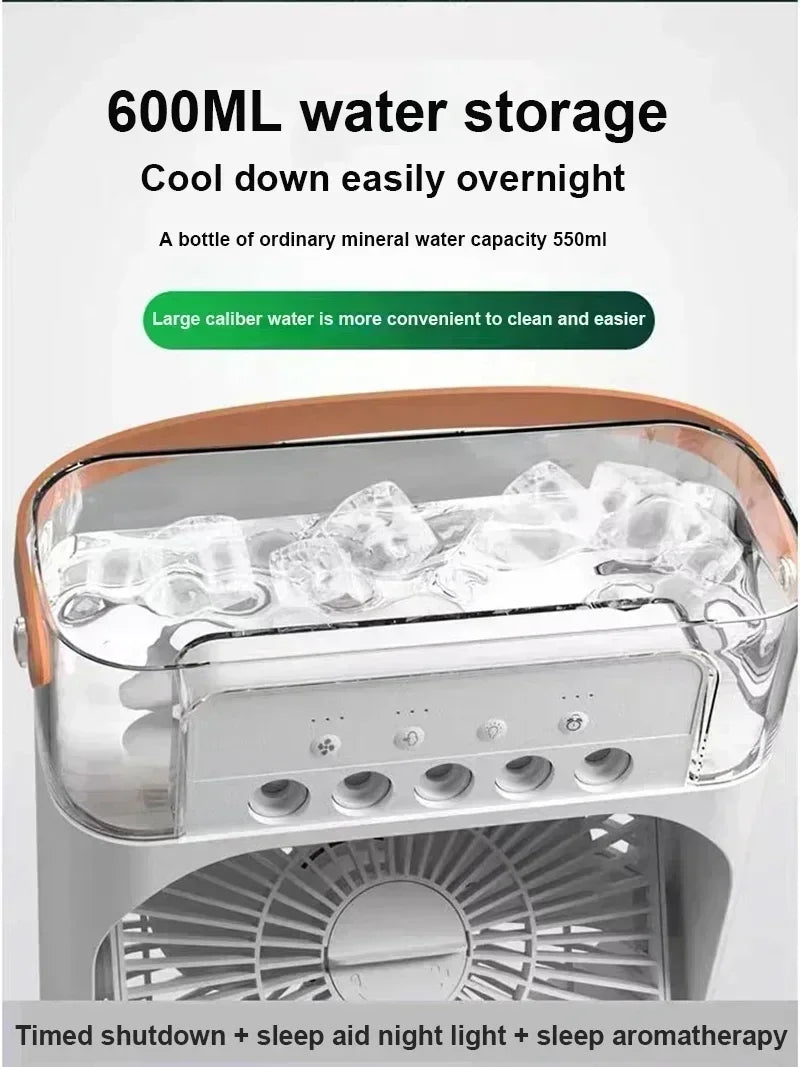Xiaomi 3-in-1 Portable Fan Air Conditioners Fan With LED Night Light Household Small Air Cooler For Office Home Adjustable Fan