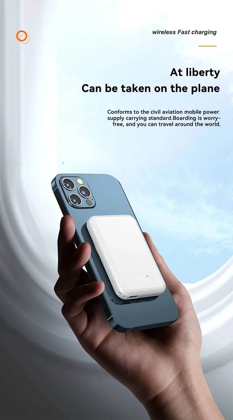5000mAh Mini Power Bank 2 IN 1 Fast Mobile Phone Charger External Battery Power Bank Plug Play For iPhone and Type-c