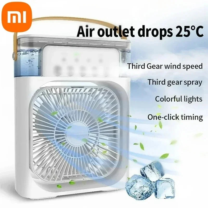 Xiaomi 3-in-1 Portable Fan Air Conditioners Fan With LED Night Light Household Small Air Cooler For Office Home Adjustable Fan