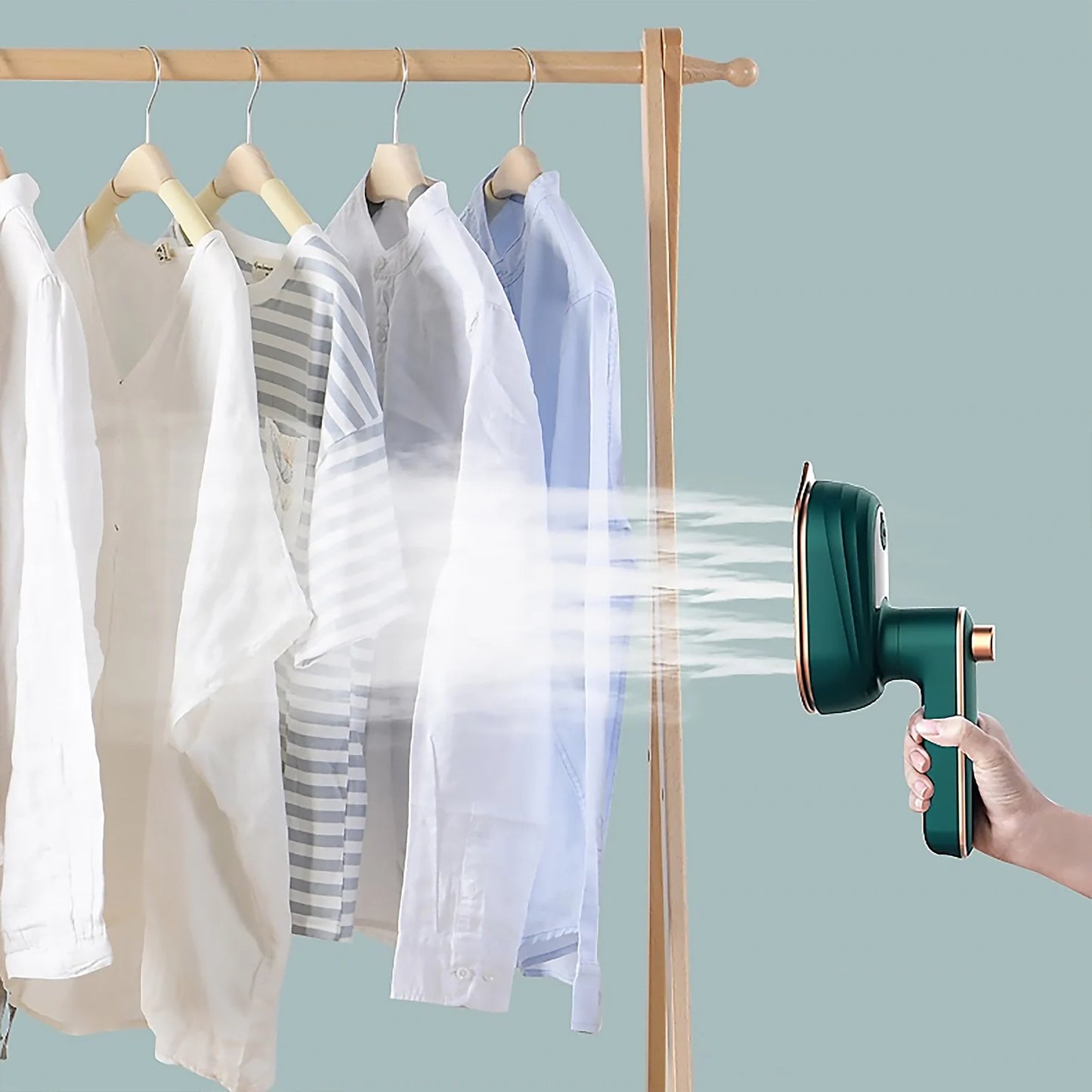 Garment Steamer Wet and Dry Ironing Handheld Steam Iron 20s Fast Heat-up Compact Clothing Steamer Lightweight for Home Travel