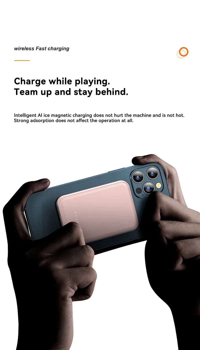 5000mAh Mini Power Bank 2 IN 1 Fast Mobile Phone Charger External Battery Power Bank Plug Play For iPhone and Type-c