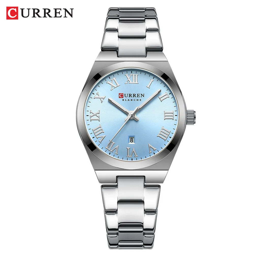 Curren 9095 watches for woman Simple Roman Dial Bracelet Purple Quart Watches for Lady Girl Fashion Brand relojes para damas