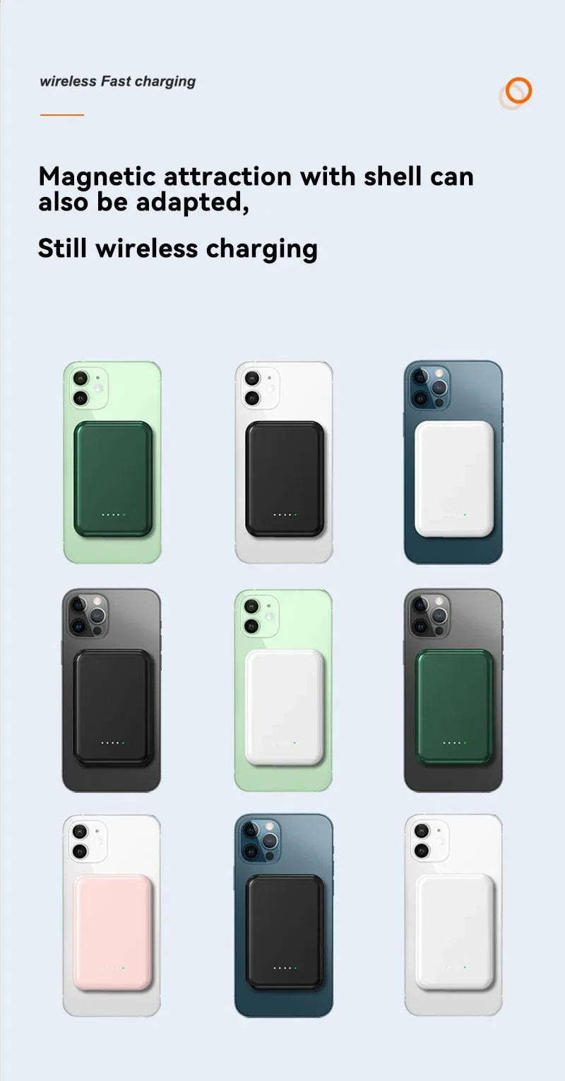 5000mAh Mini Power Bank 2 IN 1 Fast Mobile Phone Charger External Battery Power Bank Plug Play For iPhone and Type-c