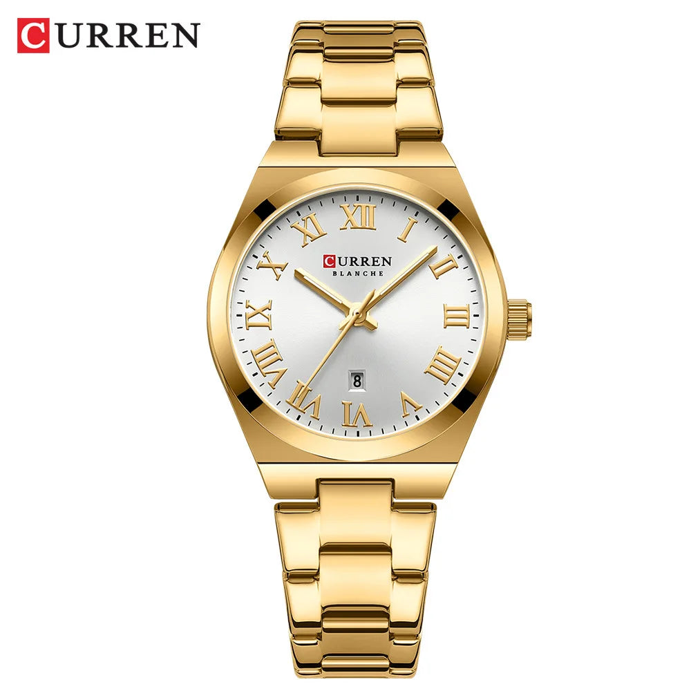 Curren 9095 watches for woman Simple Roman Dial Bracelet Purple Quart Watches for Lady Girl Fashion Brand relojes para damas