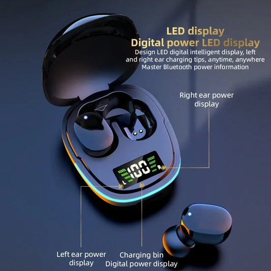 Original G9S Wireless Bluetooth Headset Sports LED Display Earbuds Noise Reduction Fone Bluetooth Earphones Wireless Headphones