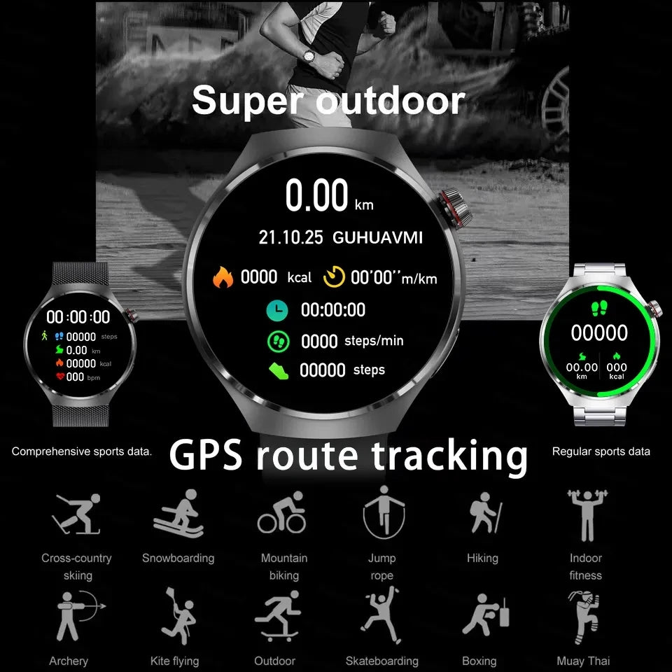 For HUAWEI Watch Pro GPS NFC Smart Watch Men 360*360 AMOLED Screen Heart rate Bluetooth Call IP68 Waterproof Man Smartwatch 2024
